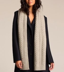 Indigo – Cable Knit Scarf