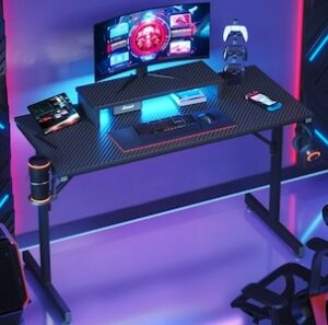 Bestier 42′ Gaming Desk with LED Lights