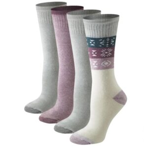 4-pairs Eddie Bauer Women’s Brushed Thermal Crew Socks eddie bauer socks
