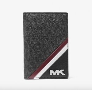 Price Drop – Michael Kors Rivington Striped Logo Bi-Fold Card Case for Men michale kors wallet case