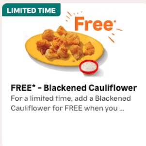 Free Blackened Cauliflower