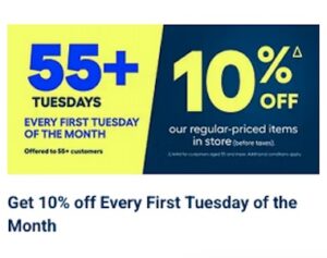 Rona – 10% discount for seniors 55+ customers