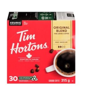 Tim Hortons Original K-Cup Coffee Pods 30 ea