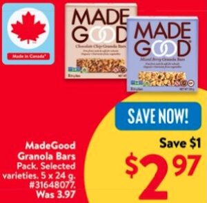 MadeGood Mixed Berry Granola Bars 5pk