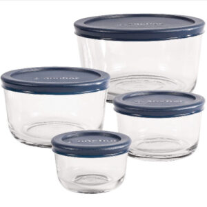 Big Red Event – Anchor Hocking Glass Storage Container Set with Lids, 4 Count
