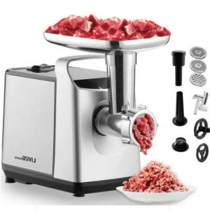LIVINGbasics Electric Meat Grinder with Sausage Stuffer Maker