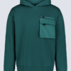 Fabio Men's Hooded Sweatshirt with Chest Pocket, Forest Green - BM24393